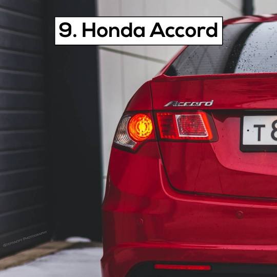 Honda Accord - 10 Most popular cars in Dubai