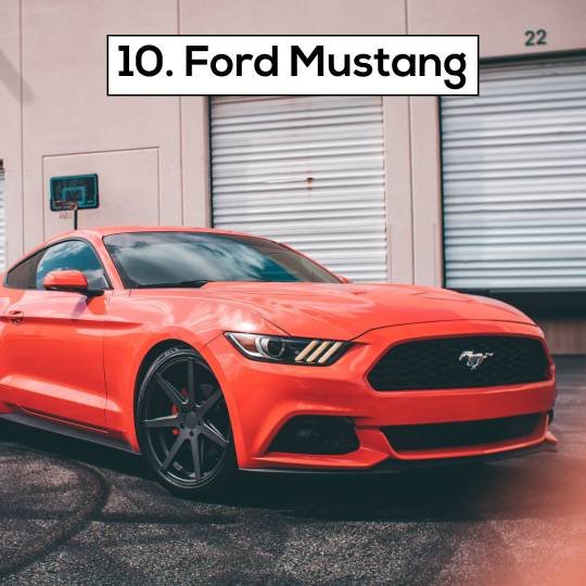 Ford Mustang - 10 Most popular cars in Dubai