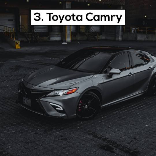 Toyota Camry - 10 Most popular cars in Dubai