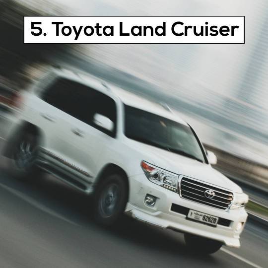 Toyota Land Cruiser - 10 Most Popular Cars in Dubai