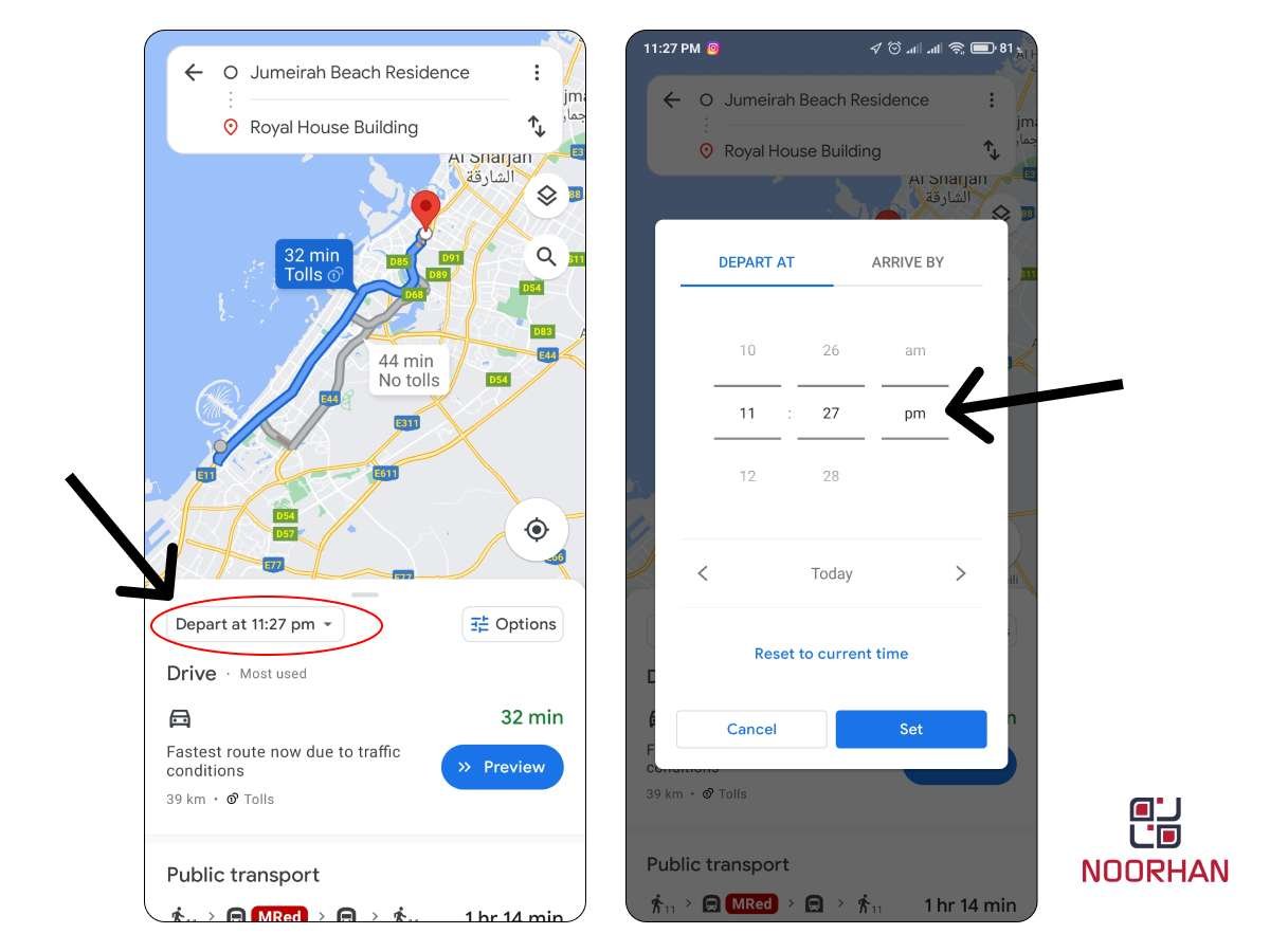Google maps for navigation and avoid traffic