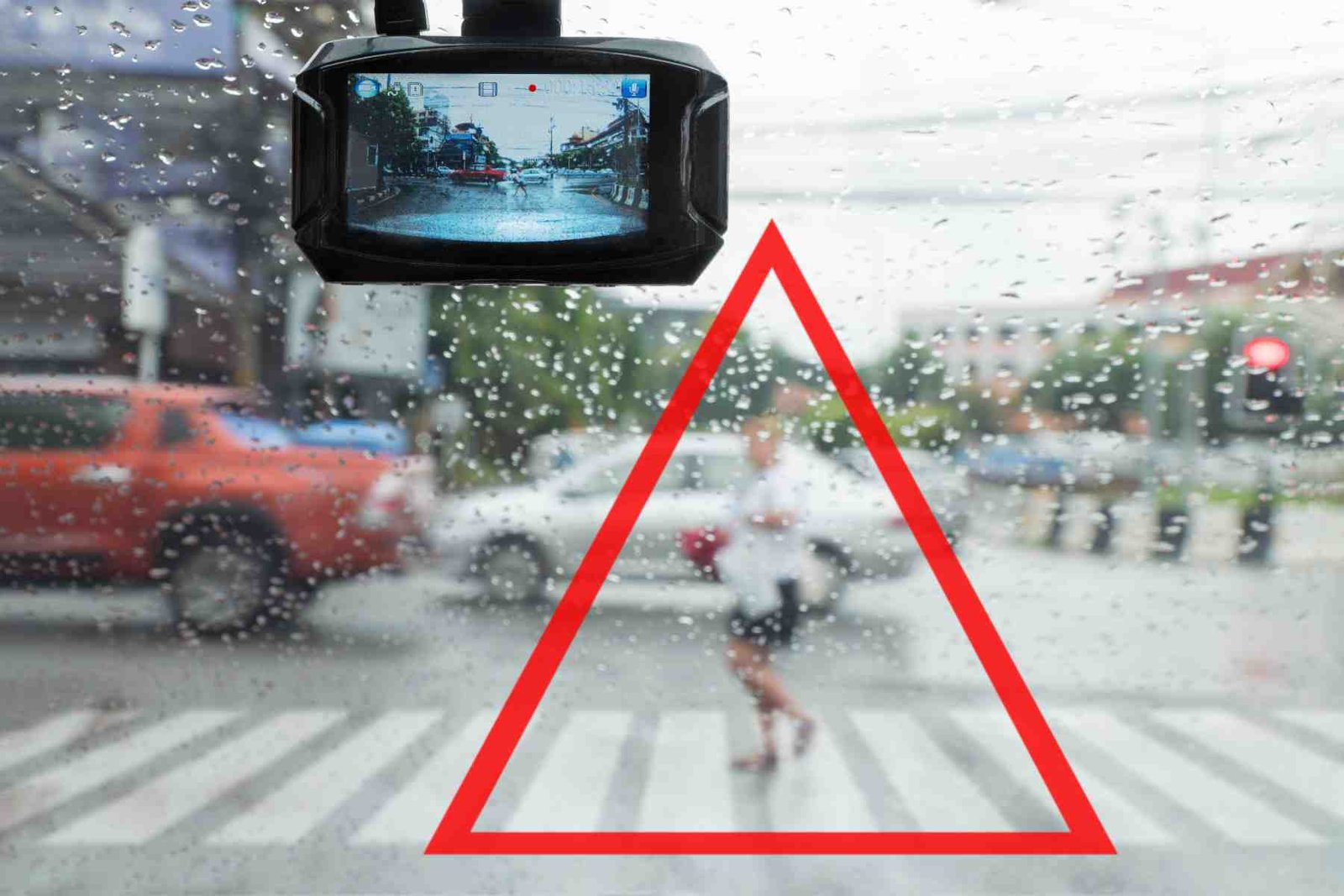 watch for pedestrian while driving in the rain