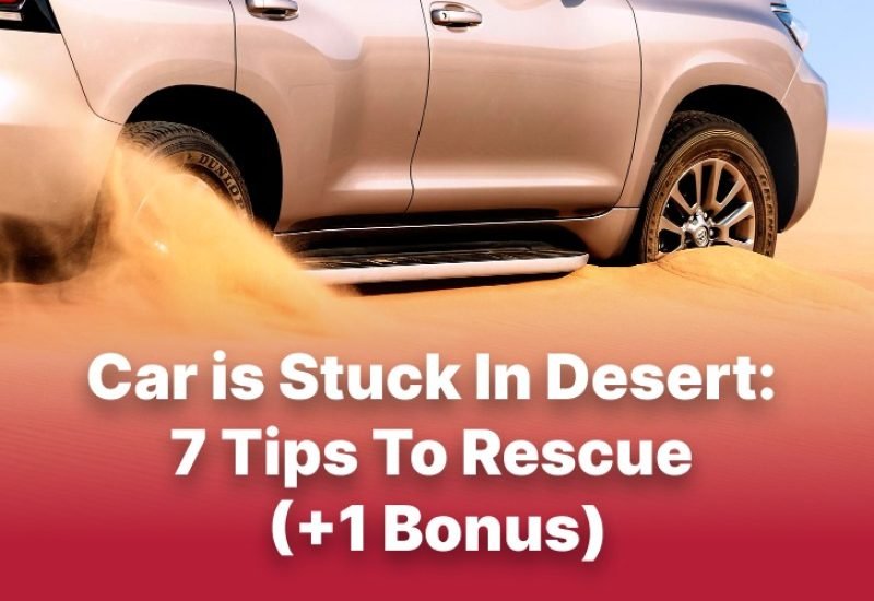 car stuck in desert